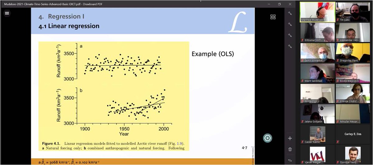 EXtremeClimTwin's tweet image. The afternoon session continues with the EXtremeClimTwin&apos;s first online workshop on climate data analysis for climate extremes for Senior Researchers.    WE LOVE OUR JOB AND WE ARE WIDENING OUR SCIENTIFIC HORIZONS!!! #extremeclimtwin #unspmf #H2020 #scienceproject #climatechange