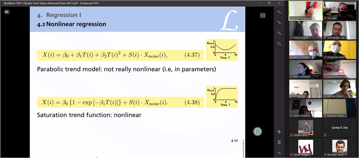 EXtremeClimTwin's tweet image. The afternoon session continues with the EXtremeClimTwin&apos;s first online workshop on climate data analysis for climate extremes for Senior Researchers.    WE LOVE OUR JOB AND WE ARE WIDENING OUR SCIENTIFIC HORIZONS!!! #extremeclimtwin #unspmf #H2020 #scienceproject #climatechange