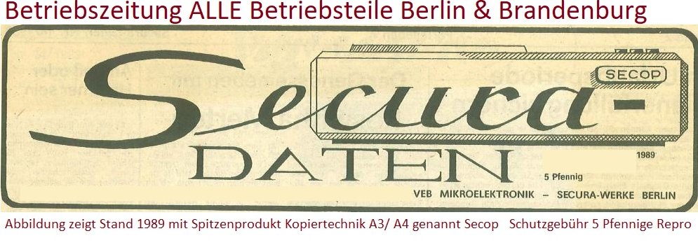 SecWer's tweet image. Betriebszeitung haben HEUTE nur noch die GROSSEN
Firmen
MIKROELEKTRONIK ehemals #Robotron ehemals #Zentronik ehemals..
aber nach 1945 wohl stehts Secura-Werke-Berlin hatte eine Betriebszeitung
Hast DU noch welche ?
Aus welcher Zeit ?
Robotron
Zentronik
..?
