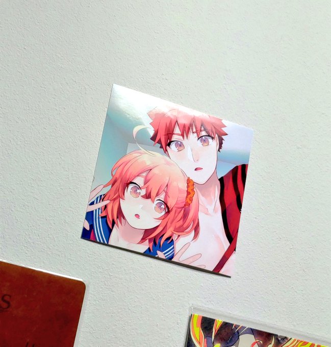 正方形だったのでなんとなくスクエア光沢紙に印刷した。爺孫に見られる生活………(??????) 