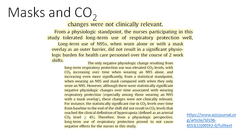 So does the CO2 rise with N95 mask matter?-the authors clearly think it does not(which makes it slightly odd for the review above to quote it)But it does show that filtering masks are harder to breath through6/15