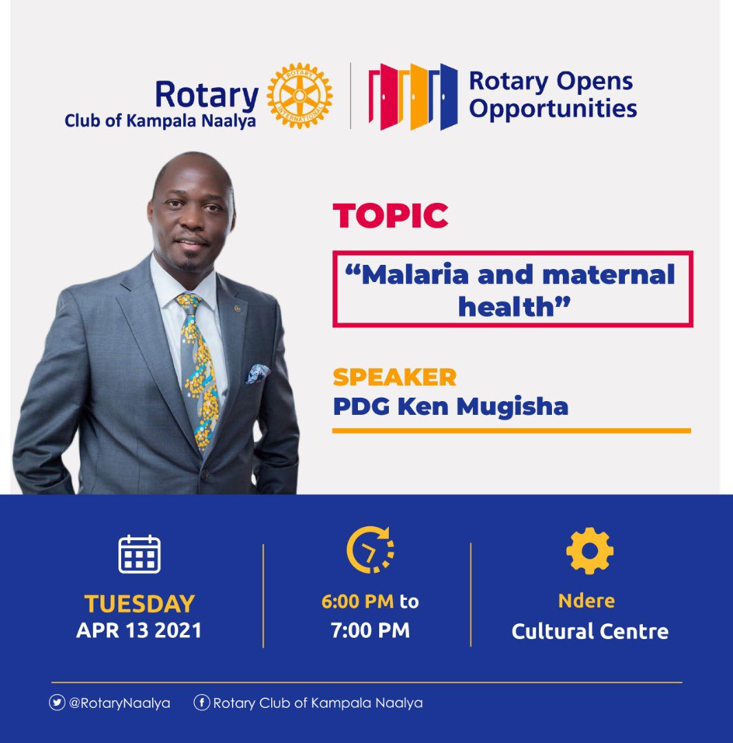 Rotary Club of Kampala-Naalya (@rotarynaalya) on Twitter photo Hullo friends please join us for fellowship tomorrow at 6PM at Ndere Centre as we discuss Malaria and maternal health led by <a href="/DGKenMugisha/">PDG Ken Mugisha</a>. <a href="/HerbertOloka/">Herbert Oloka</a> <a href="/Denis_Jjuuko/">Denis Jjuuko</a> <a href="/SylviaNankya/">Sylvia</a> <a href="/mutimbaj/">Mutimba Jackline</a> Hullo friends please join us for fellowship tomorrow at 6PM at Ndere Centre as we discuss Malaria and maternal health led by <a href="/DGKenMugisha/">PDG Ken Mugisha</a>. <a href="/HerbertOloka/">Herbert Oloka</a> <a href="/Denis_Jjuuko/">Denis Jjuuko</a> <a href="/SylviaNankya/">Sylvia</a> <a href="/mutimbaj/">Mutimba Jackline</a>
