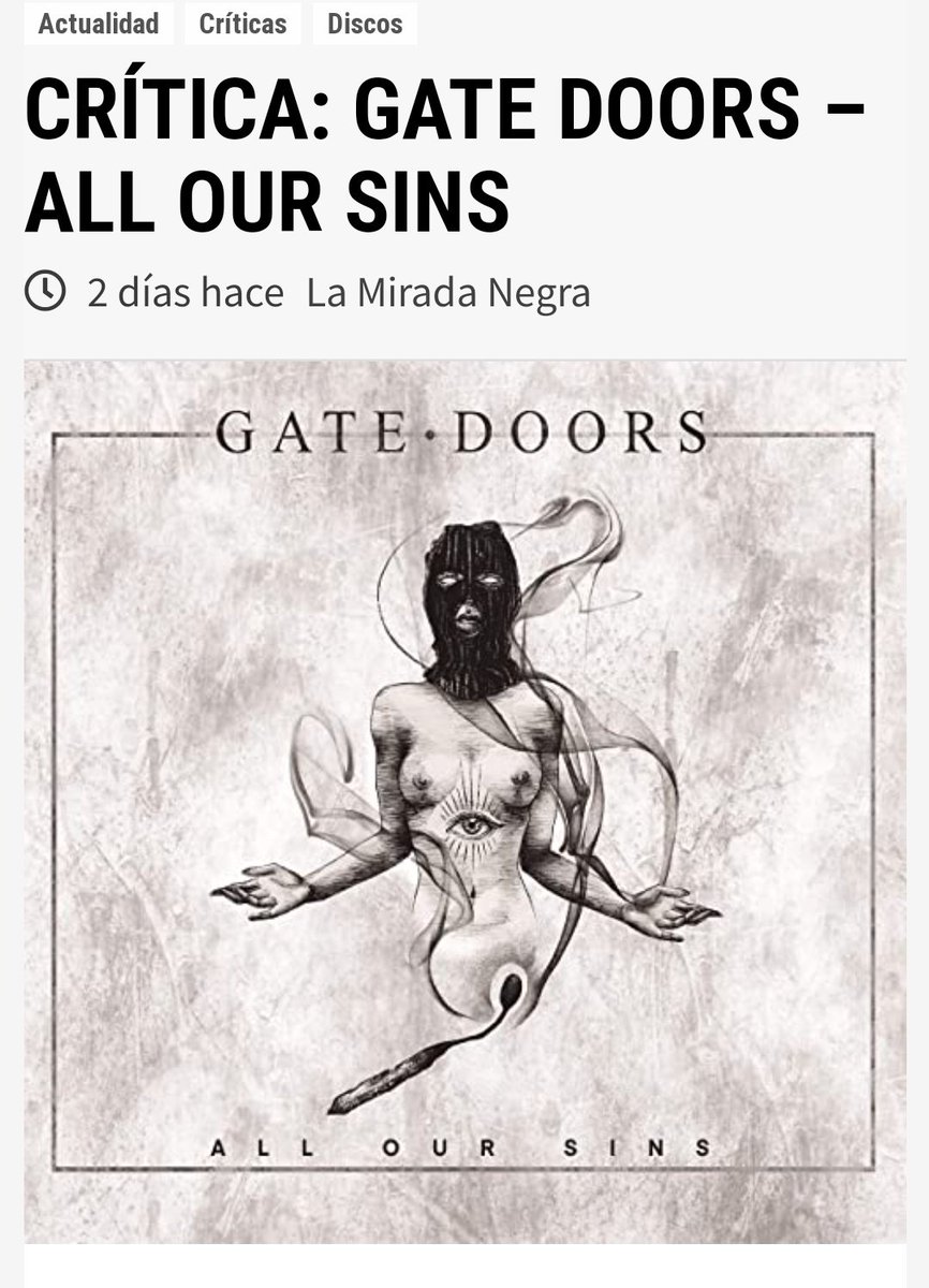 La buena gente de LA MIRADA NEGRA se ha escuchado All Our Sins de arriba a abajo y esto es lo que piensan!

Gracias por darle una oportunidad a nuestro bebé y por vuestras sabias palabras amigos!

lamiradanegra.com/?p=66345