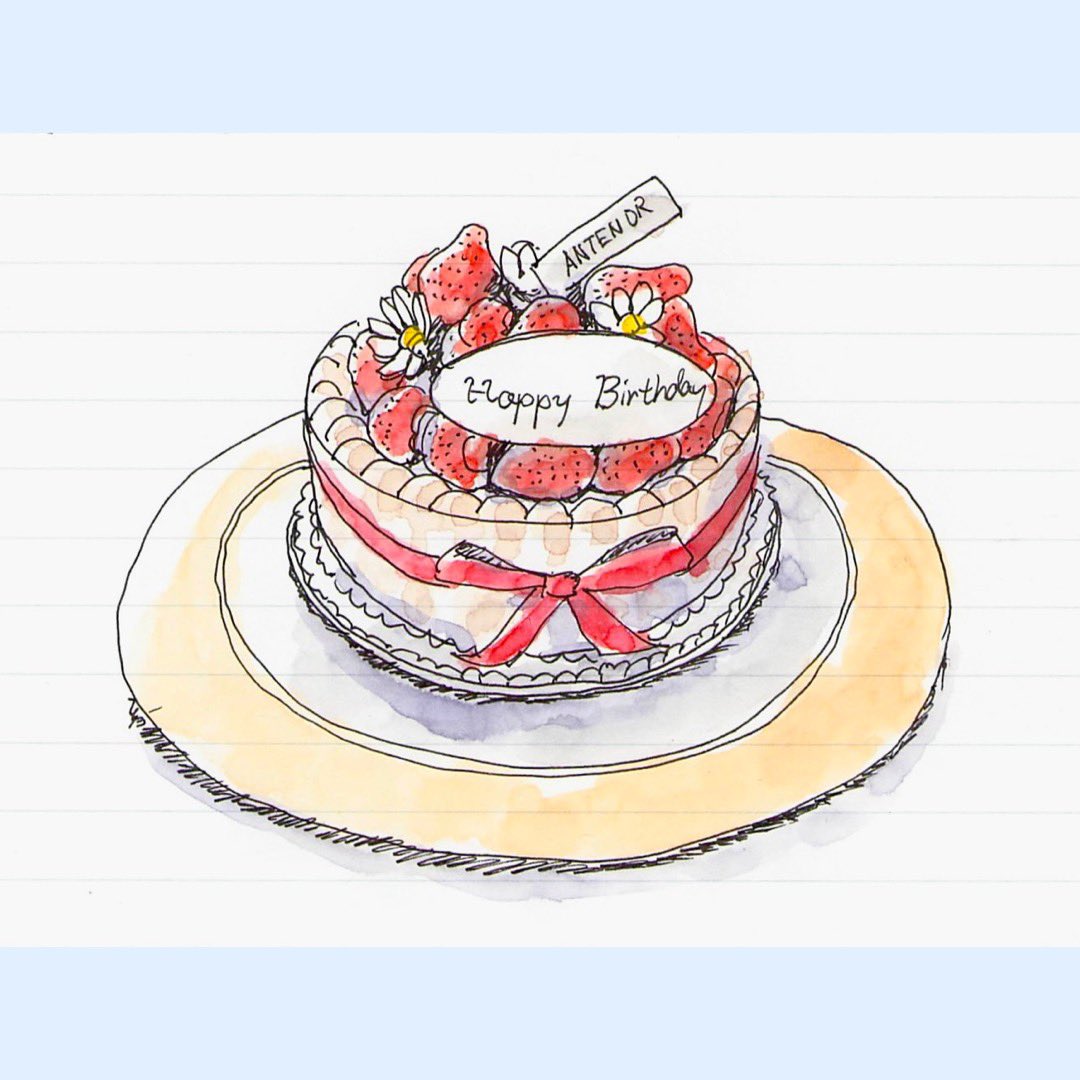 横山 ゴロー Op Twitter アンテノールのいちごケーキ 昨晩 実家で30歳の誕生日を祝ってもらった時のもの 歳をとる苦い思いとは対照的に ケーキの味は甘酸っぱかった うむ 上手い言い回しやな アンテノール 絵 イラスト スケッチ 水彩画 絵描きさんと