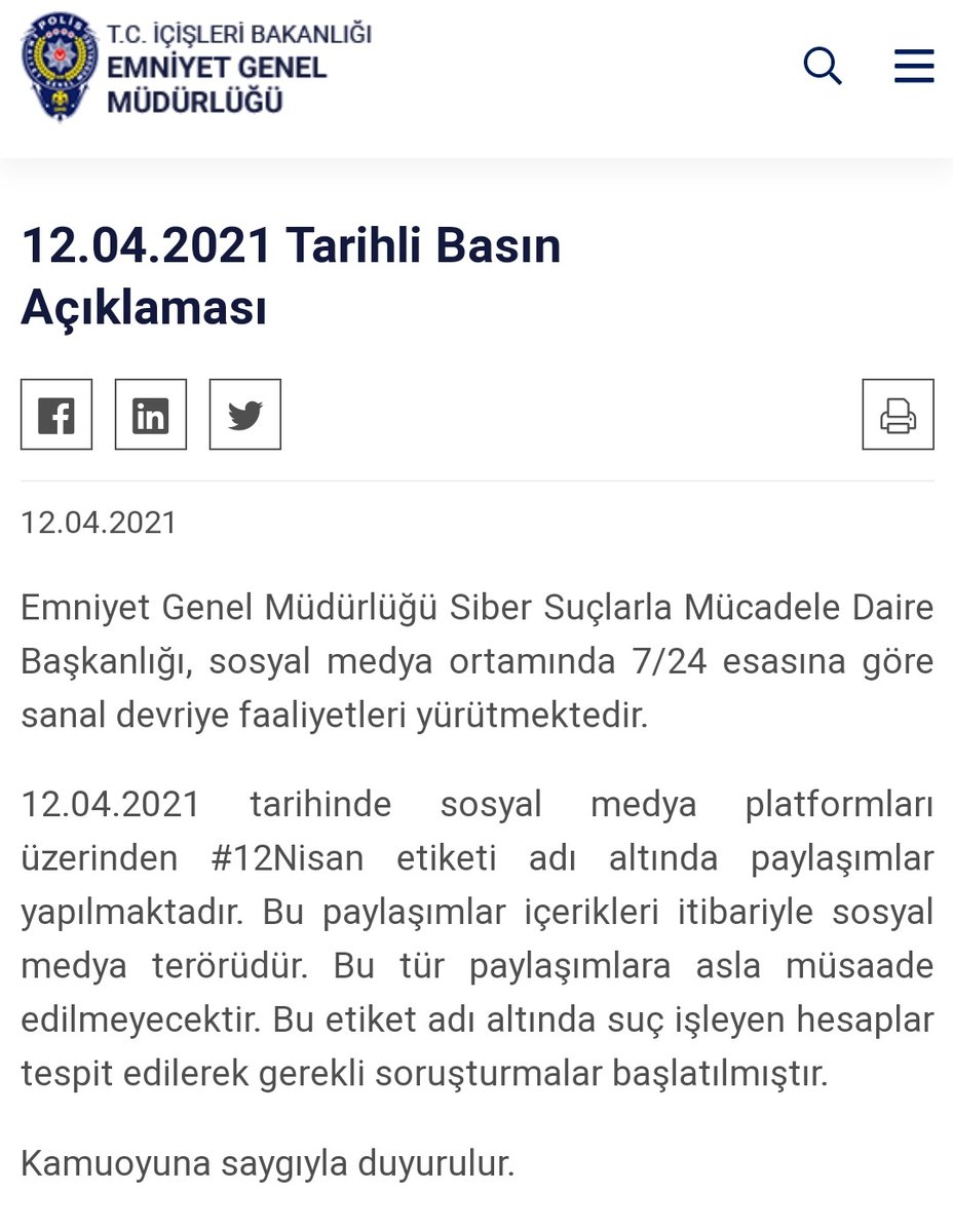 muhendisyenn's tweet image. Emniyet Müdürlüğünün resmi açıklamasıdır.
Tecavüzü normalleştirmeye çalışıyorsunuz.
Yaptığınız mizah değil, suçtur.

EMNİYET GENEL MÜDÜRLÜĞÜNÜN AÇIKLAMASINI DUYURUN.

#12nisan