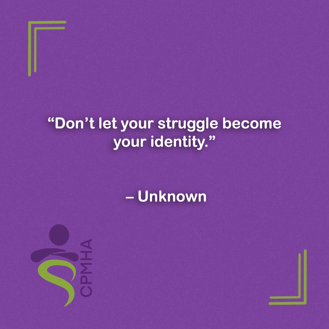 CPMHAwareness's tweet image. Your struggles make you who you are, but your struggles are not who you are as a whole. Every person has a unique set of skills and knowledge to offer. 
#motivation #quotes #quoteoftheday #mindset #motivational #mentalhealthawareness #mentalhealth