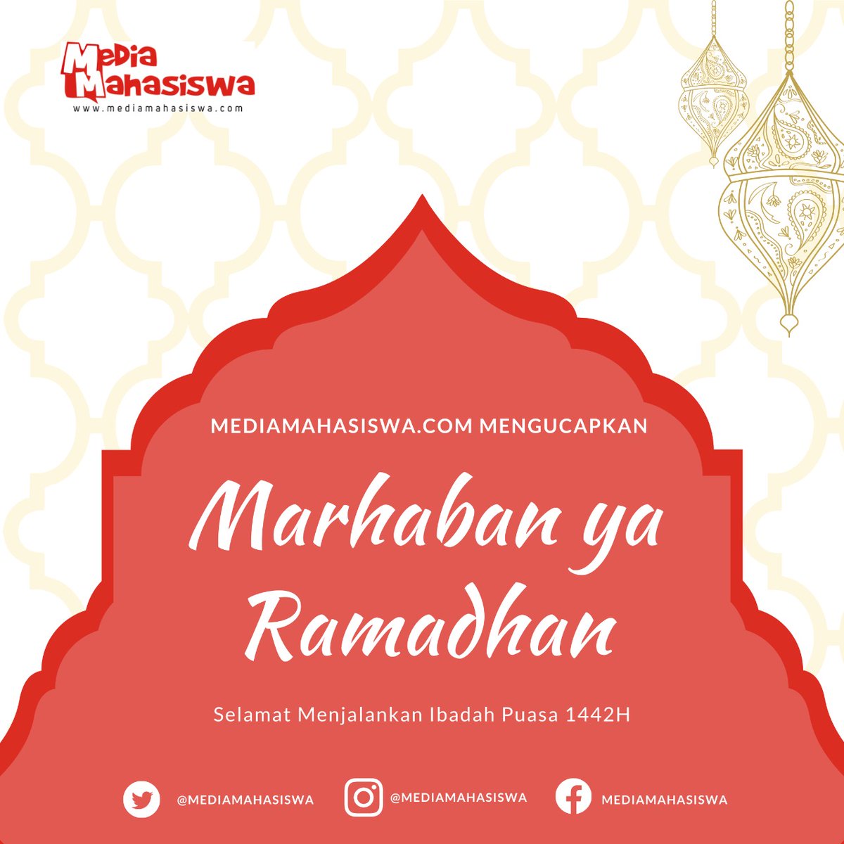 Kami segenap keluarga mediamahasiswa.com mengucapkan selamat menjalankan ibadah puasa di bulan suci Ramadhan 1442H🙏🏻
#ramadhan2021