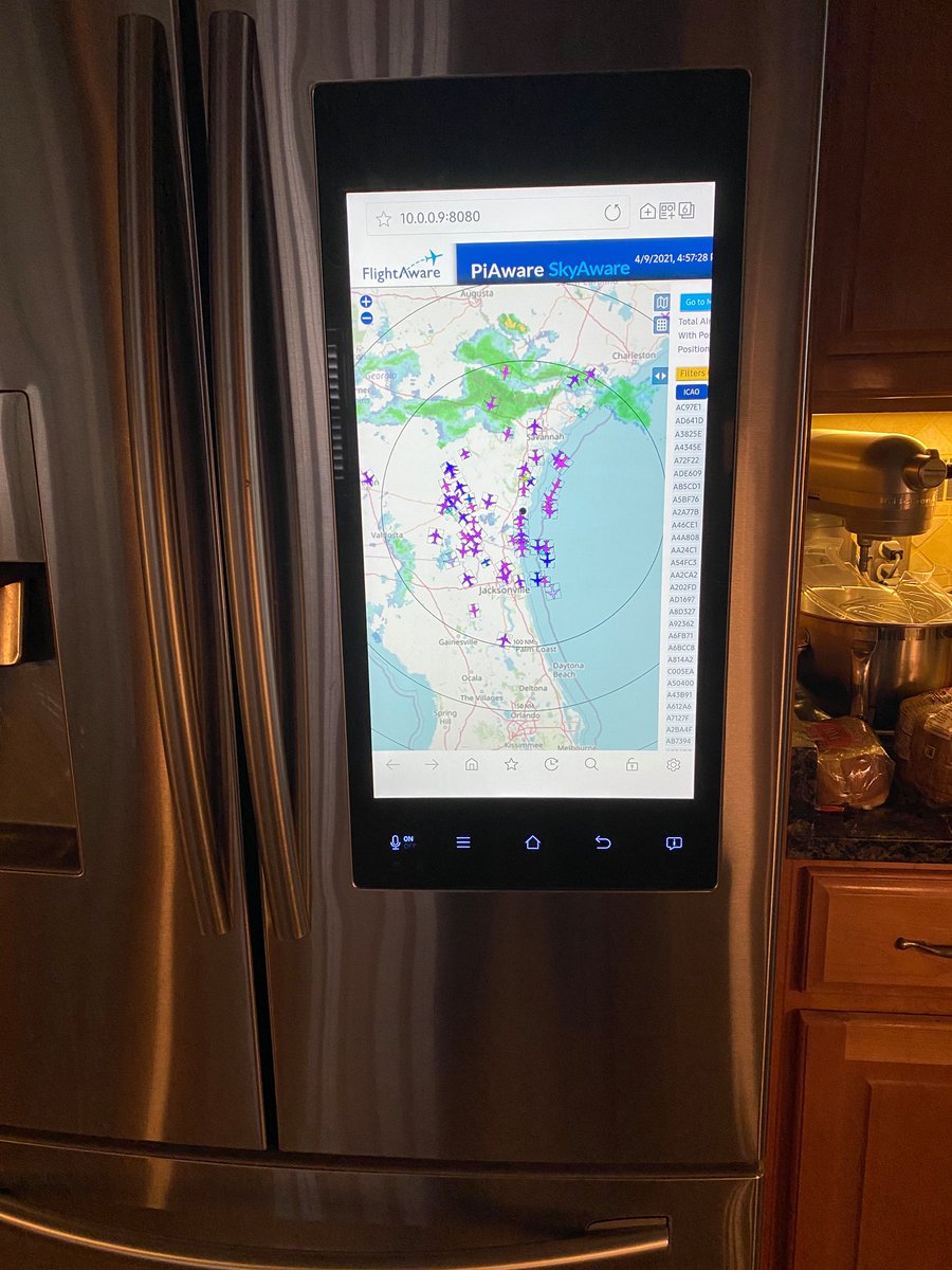 FlightAwareADSB's tweet image. We&apos;ve seen #PiAware running a lot of places, but this is a new one! #FridgeAware
