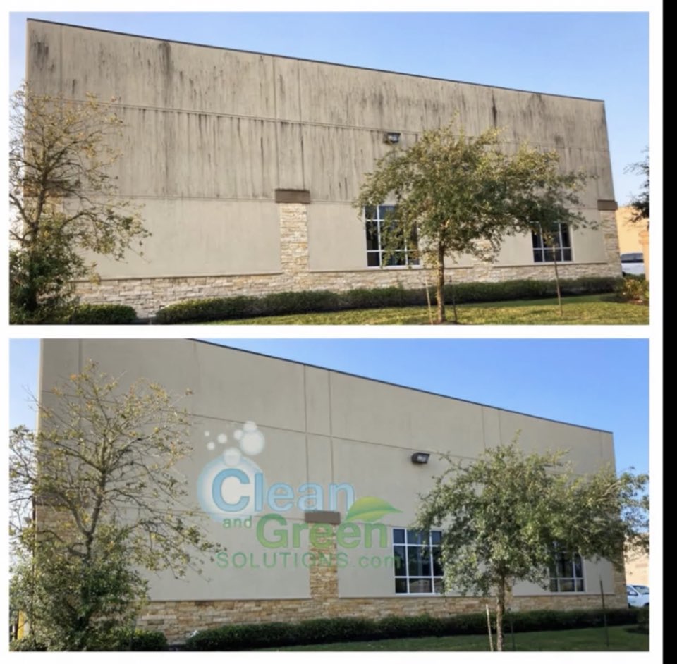 Call or text 281-883-8470 for a FREE DEMO of Commecial Property Pressure Cleaning Service! #CleanAndGreenSolutions #ExteriorCleaning #StunningVisualResults #BusinessImage #CommercialCleaningServices