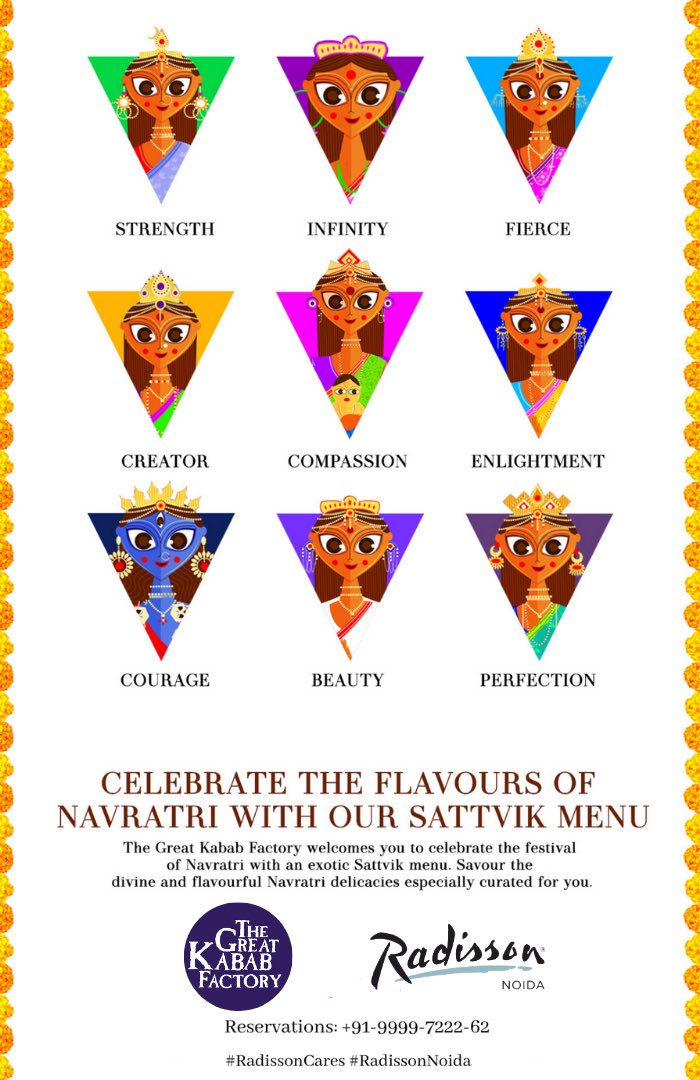 RadissonNoida's tweet image. Revel in our special #navratri Sattvik Menu prepared with care &amp;amp; safety! 

Rejoice the festivities with scrumptious delicacies at The Great Kabab Factory, Radisson Noida.