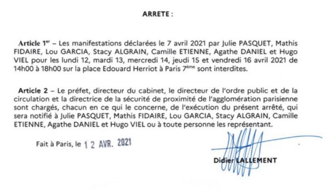 MDR

Nouvelle interdiction, 30 minutes avant la manif. Bravo <a href="/prefpolice/">Préfecture de Police</a> 👌

J'ai l'impression qu'on leur fait vraiment peur. C'est vrai quoi. 5 personnes qui interpellent des députés c'est dangereux.

Mais on ne s'arrêtera pas.
On continue la mobilisation !