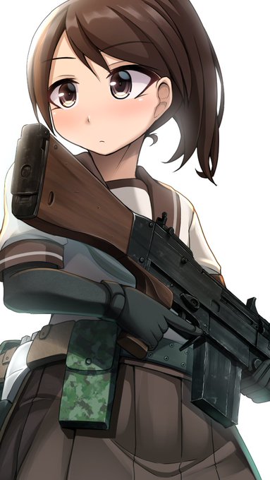 敷波と64式～
描いてておもったのですが海自もブラックテープ巻くんですかね? 
