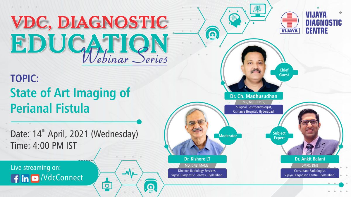 VdcConnect's tweet photo. Join the #LiveSession on "State of Art Imaging of Perianal Fistula” on 14th Apr 2021 (Wednesday) at 4PM IST.
Stay tune to our social media channels @ 4PM and please do follow us to get notified.

#VdcConnect #healthcare #webinarseries #VdcDiagnosticEducation #VdcWebinars #VDCLive https://t.co/qG9L3oKrGF