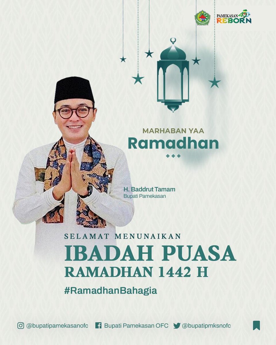 Marhaban ya Ramadhan!

Saatnya bersihkan hati dan pikiran dibulan yang suci ini.

Selamat menunaikan ibadah puasa. Mohon maaf lahir dan batin. 

#mastamam #bupatipamekasan #pamekasanreborn #baddruttamam #ramadhanbahagia