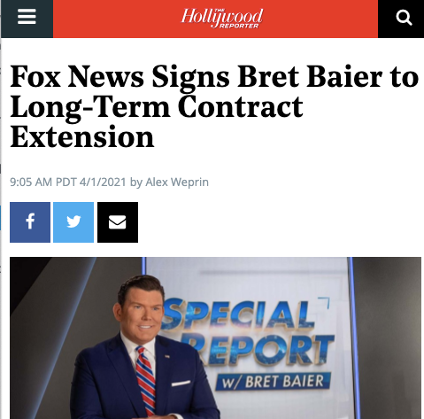 Likewise, if you're asking "why won't newsroom leaders like Bret Baier do something about Tucker Carlson?" the answer is "he is busy getting rich."