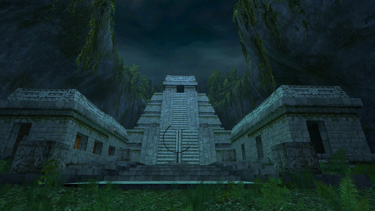 PlayMapLabs's tweet photo. In 2nd Place is "The Travelers" by Klems. Amidst the ruins of an ancient temple, unusual devices lie in wait. Decode their purpose and complete an eldritch ritual while facing the oddities and horrors that will greet you in these bygone caves. https://t.co/tp5qmy4UZ5