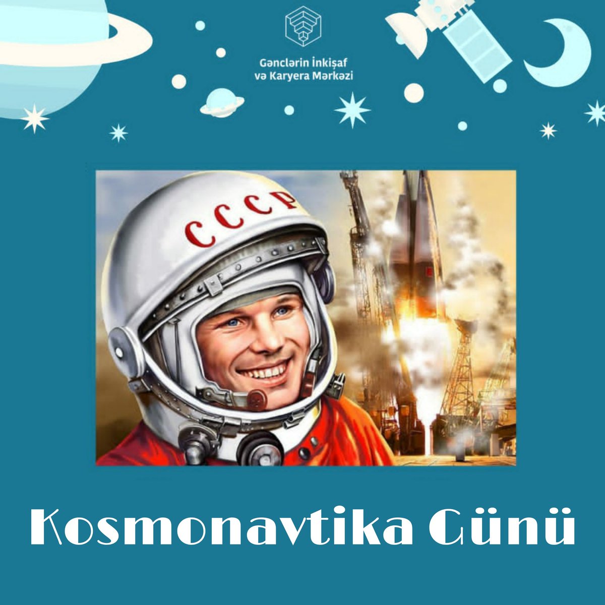 Shabran_GIKM's tweet photo. 12 aprel - Ümumdünya Aviasiya və Kosmonavtika Günüdür.
1961-ci ildə Yuri Qaqarin "Vostok" kosmik gəmisi ilə dünya tarixinə kosmosa uçan ilk insan olaraq adını yazdırdı.
#AzGF #GİKM #ŞabranGİKM #12Aprel https://t.co/5fdZ3OZa0d