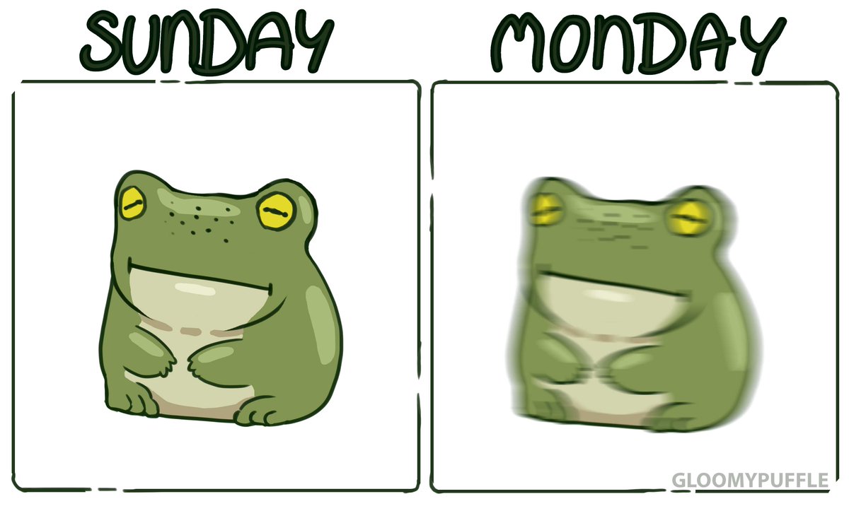 GloomyPuffle's tweet photo. hyperfrog monday :D #frogart #comicart #HYPE #Monday https://t.co/H8KJmUQEiV
