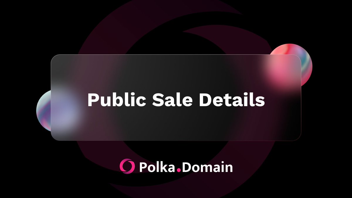 polkadomain's tweet image. Polka.Domain $NAME Public Sale Details ✨

Whitelisting now open, make sure your RT and share with friends 👨‍👩‍👧‍👦

👉🏽 polkadomain.org/whitelist

Full article: polkadomain.medium.com/polka-domain-n…
