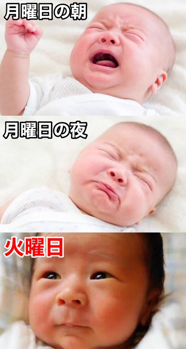 赤ちゃんの表情で見る？1週間の様子が大体これwww