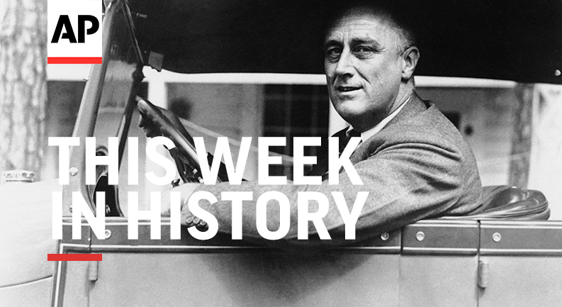 #ThisWeekInHistory: Pres. Franklin D. Roosevelt died of a cerebral hemorrhage in Warm Springs, Georgia, at age 63 (4/12/1945); the liner RMS Titanic collided with an iceberg in the North Atlantic at 11:40 p.m. ship’s time and began sinking (4/14/1912). apne.ws/EgrrS3F