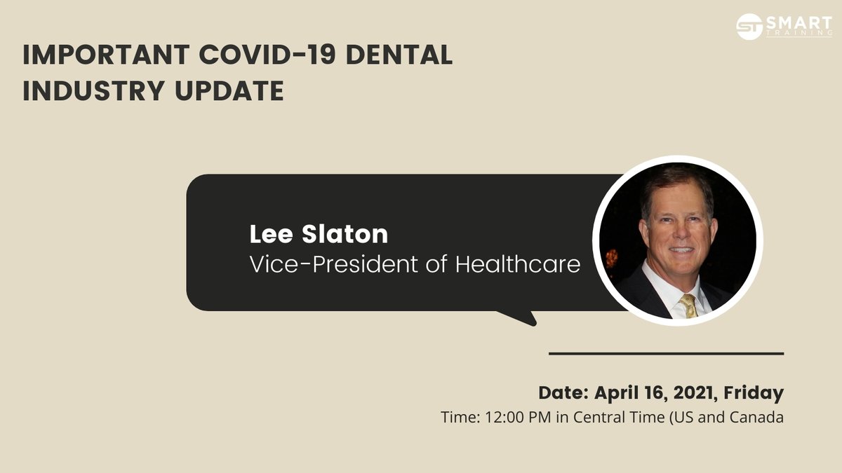 SmartTrainingLL's tweet image. How to ensure patients and staff safety in the dental practices.🧐

Check out our Free Webinar with Lee Slaton, Smart Training’s Vice-President.👇

us02web.zoom.us/webinar/regist…