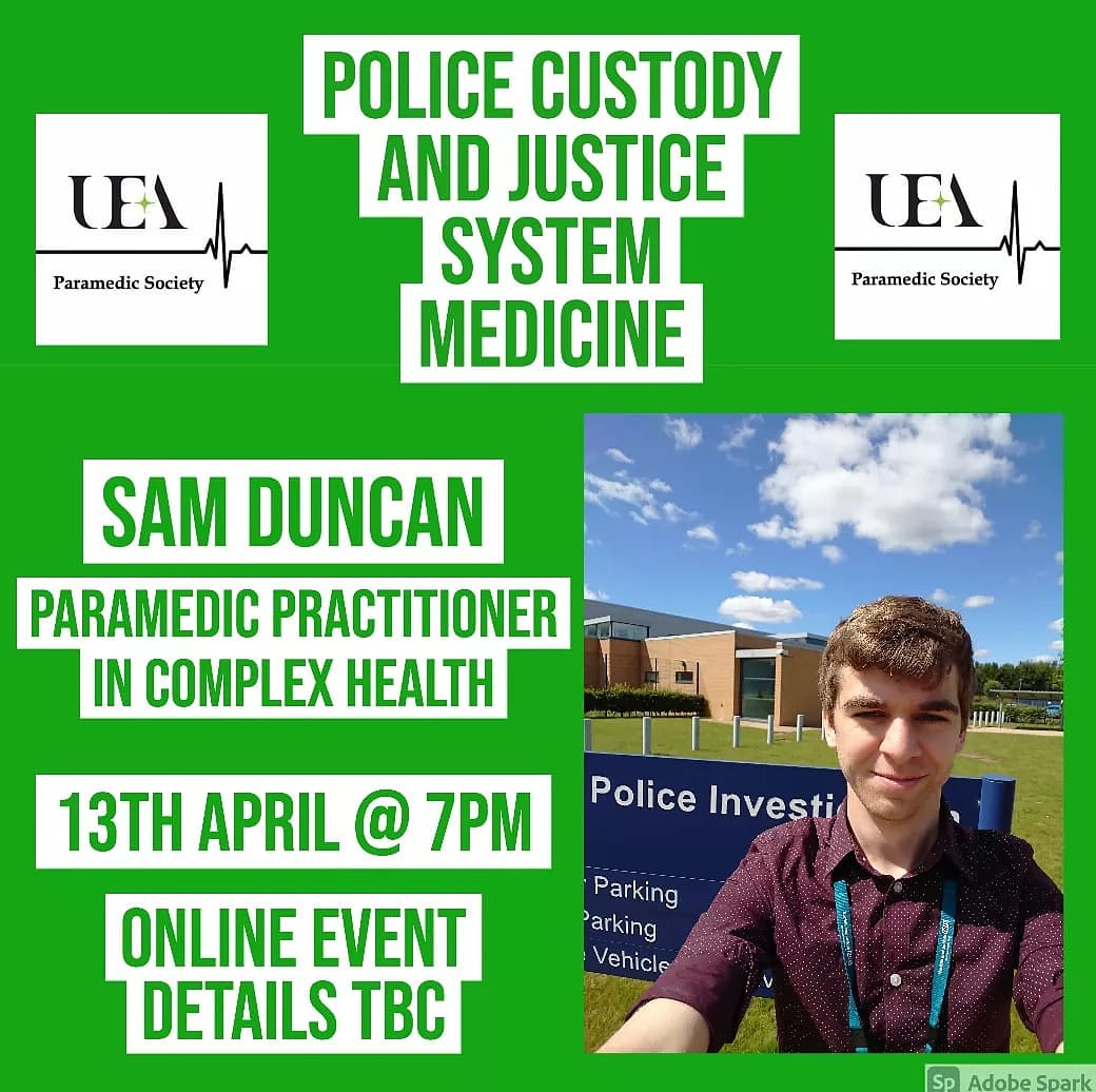 UEAParaSoc's tweet photo. Event Happening Tomorrow 🚑 Link to event in our bio https://t.co/S5kS9G2XzE
