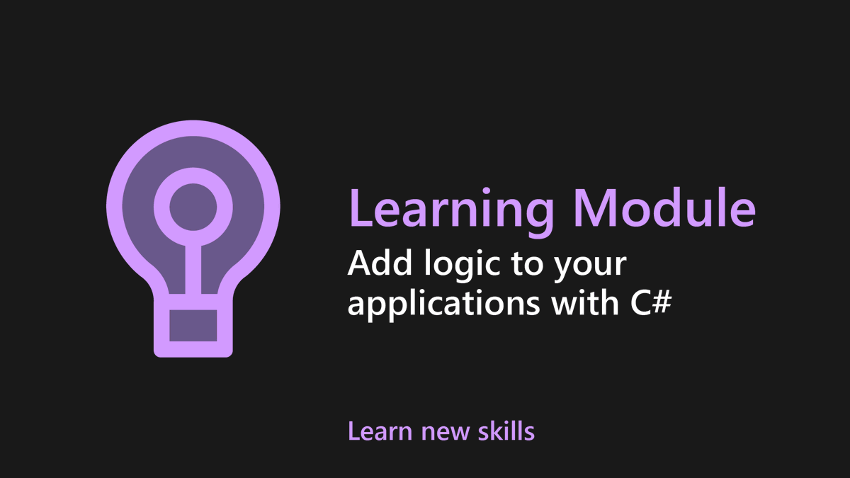 Deepen your experience with C# logic and iteration statements, Boolean expressions, and code blocks in this Learning Path. msft.it/6019VnZHN