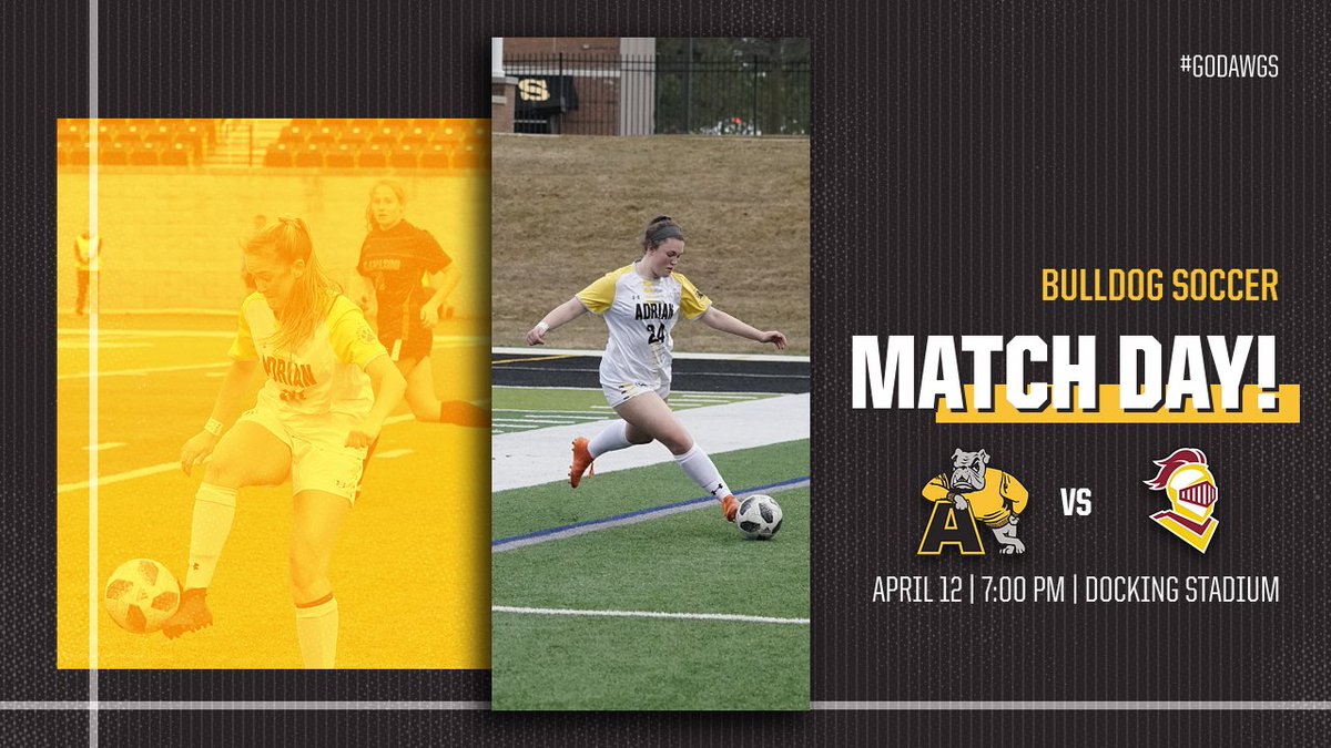 🚨MATCH DAY!🚨
⚽️<a href="/AdrianWSoccer/">Adrian College Women's Soccer</a> vs. Calvin
⏰7:00 PM
📍Docking Stadium
📺youtube.com/watch?v=vE-SFh…
📊adrianbulldogs.com/sports/w-socce…

#GoDawgs #d3soc #d3soccer
