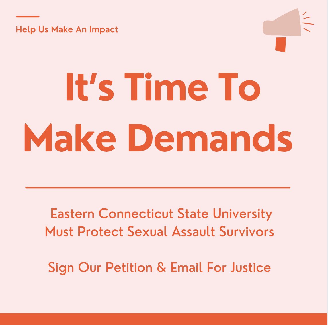 mrsshitman's tweet photo. @EasternCTStateU must do more to support survivors of sexual assault. Enough is enough. https://t.co/PcxhghyZhb