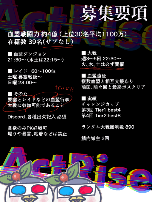 血盟員募集のtwitterイラスト検索結果 血盟員募集のtwitterイラスト検索結果