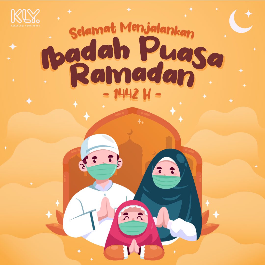 Poster Menyambut Bulan Ramadhan Kartun