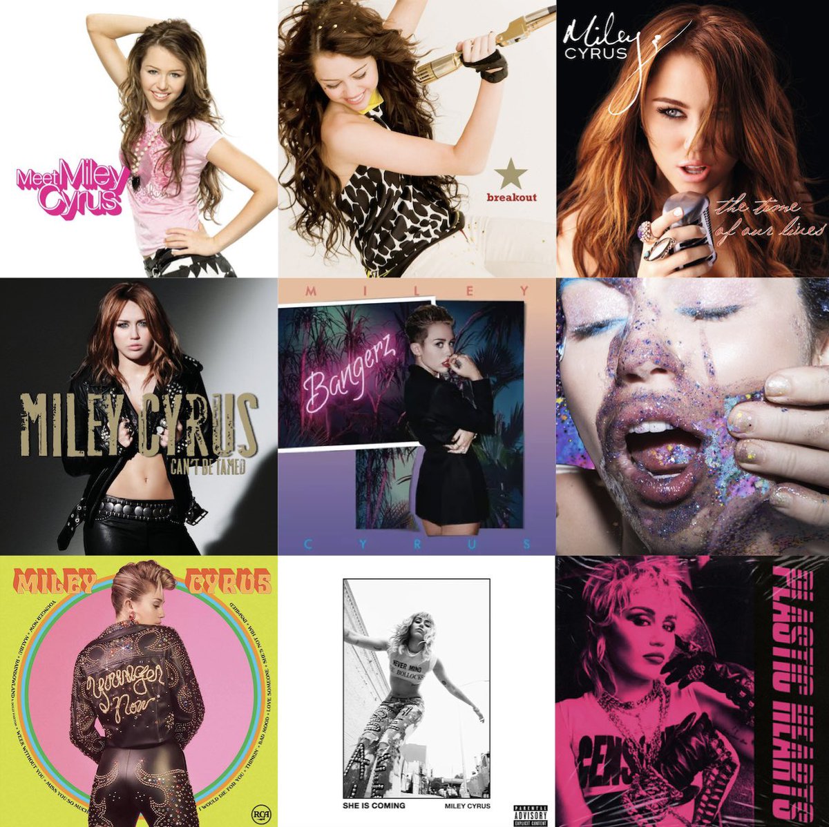 rank Miley Cyrus’s discography