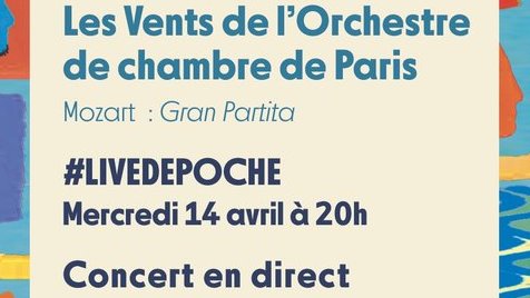 Dans le cadre de son soutien <a href="/ConcertsdePoche/">Les Concerts de Poche</a>, la Fondation BTP + est heureuse de vous inviter à ce nouveau #livedepoche, avec les Vents de <a href="/orchambreparis/">Orchestre de chambre</a> . RDV mercredi à 20h 👉Inscrivez-vous gratuitement cutt.ly/8c6aMjp et assistez au concert depuis votre salon !
