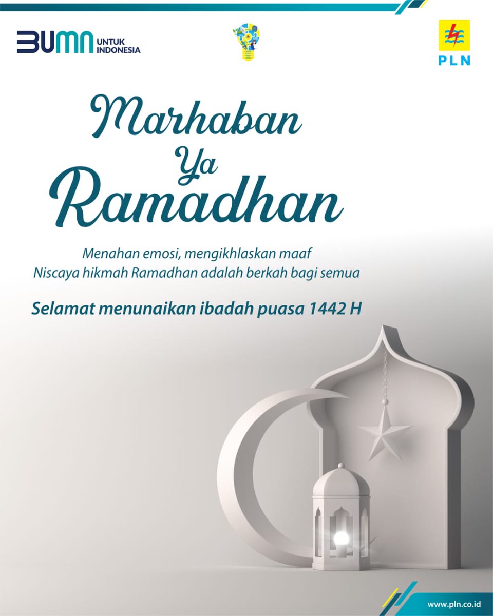 _pln_id's tweet image. Bulan suci penuh berkah telah tiba. 

Siapkan hati untuk mendekatkan diri pada-Nya. 
Tiada amal tanpa keikhlasan. Tiada ampunan tanpa maaf dari sesama.
Marhaban Ya Ramadhan..

#RamadhanBersamaPLN
#SucikanHatiTerangiNegeri
#PowerBeyondGenerations