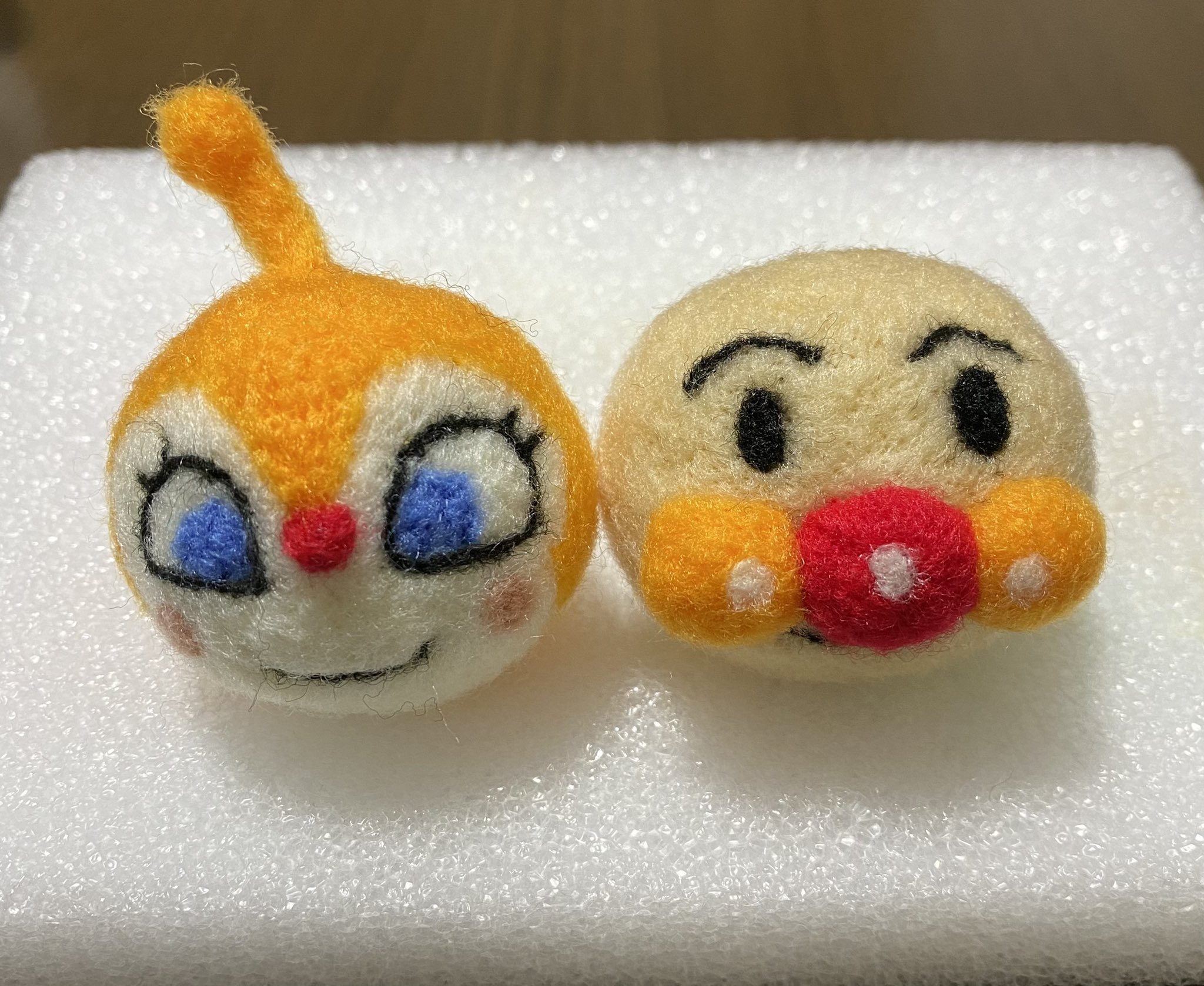 チクチクna Ryu 5750 ドキンちゃん出来た 罒 顔だけでも可愛い と思う アンパンマンは先日作ったやつ 羊毛フェルト ドキンちゃん アンパンマン ハンドメイド 非売品 T Co K8topyhmds Twitter