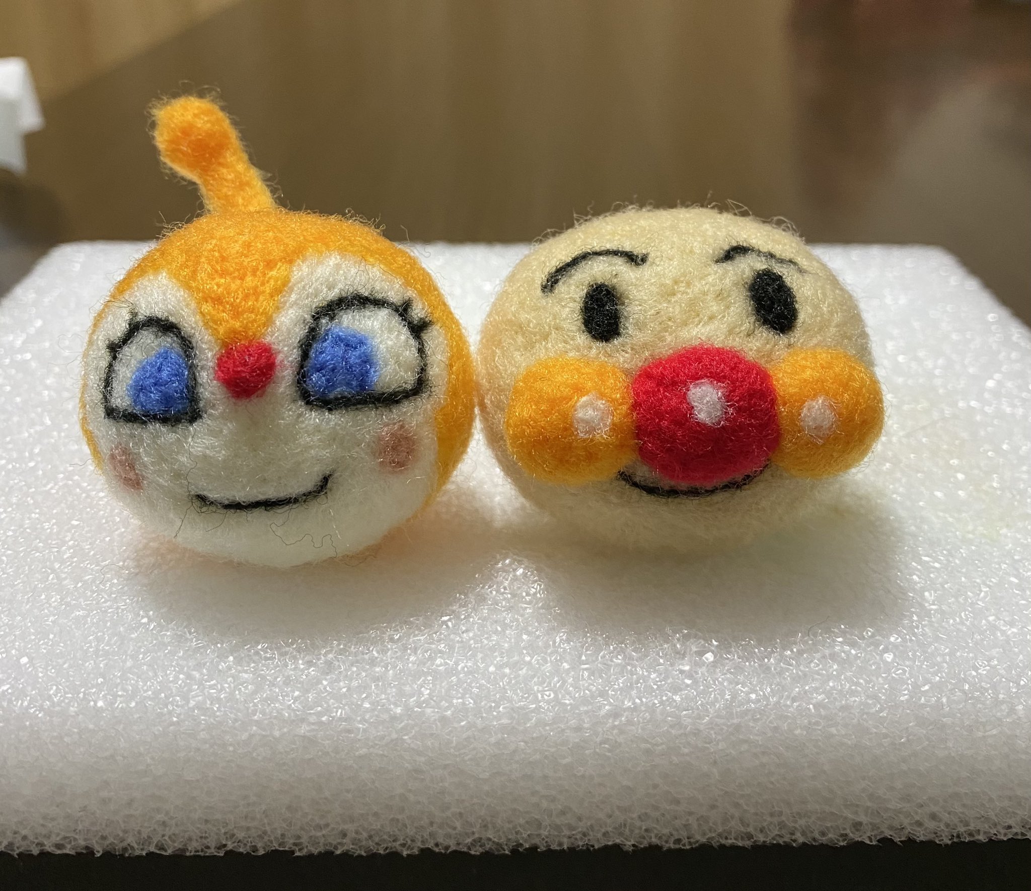 チクチクna Ryu 5750 ドキンちゃん出来た 罒 顔だけでも可愛い と思う アンパンマンは先日作ったやつ 羊毛フェルト ドキンちゃん アンパンマン ハンドメイド 非売品 T Co K8topyhmds Twitter