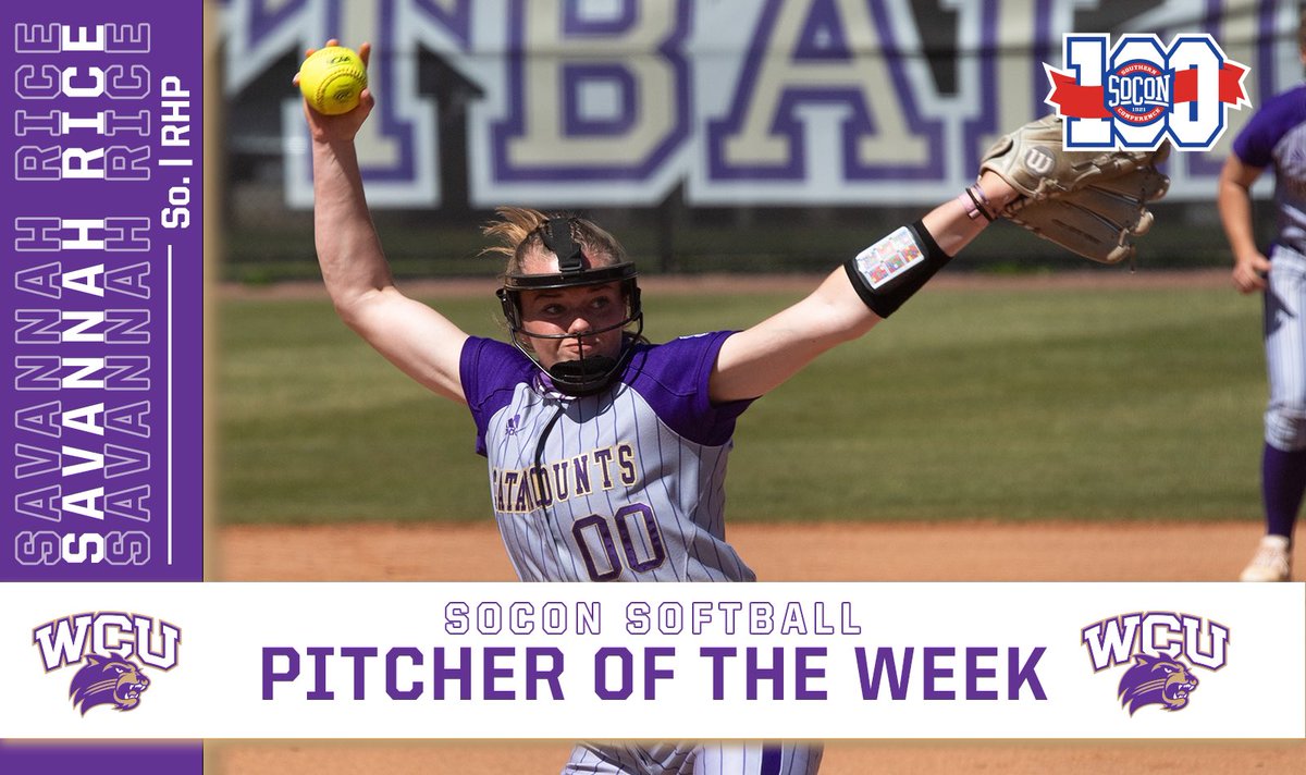 #SoConSB Players of the Week announced as <a href="/CatamountSB/">Western Carolina Softball</a>’s Bailey Huneycutt is named Player of the Week &amp; the Catamounts’ Savannah Rice is tabbed Pitcher of the Week! 

soconsports.com/news/2021/4/12…