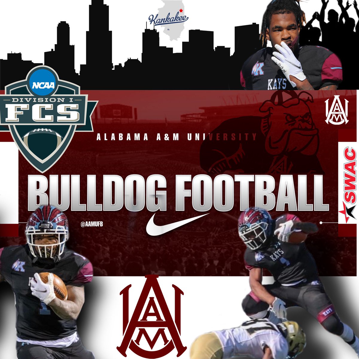 ❌COMMITTED RB/DB 5’9 210❌ 
I want to thank all coaches that were recruiting me to join their programs!! ~RespectMyDecision #HBCU #AAMU 
<a href="/AAMUBulldogs/">Ala. A&M Athletics</a> <a href="/CoachFredT/">Fred T. Farrier</a> @CoachHartKHS <a href="/CoachBigPete/">Peter "Coach Big Pete" Leinweber</a> <a href="/PrepRedzoneIL/">Prep Redzone Illinois</a> <a href="/SharonLSykes/">Sharon Sykes</a>