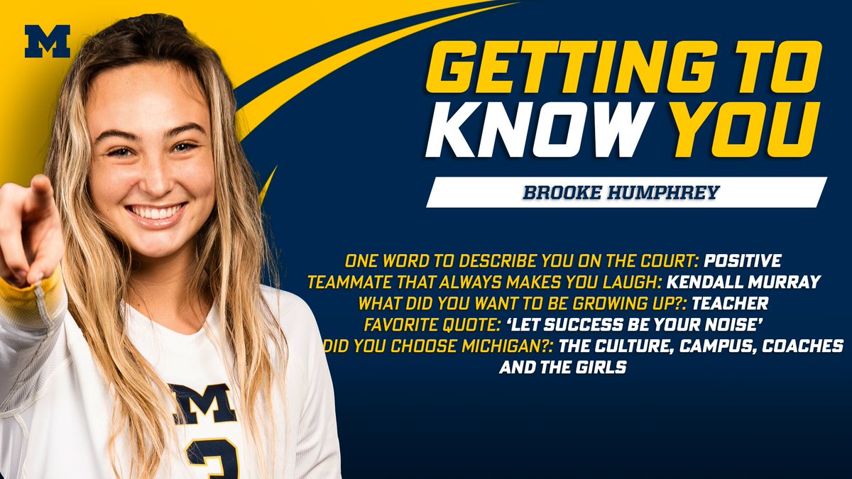 GET TO KNOW

Brooke Humphrey!

#GoBlue〽