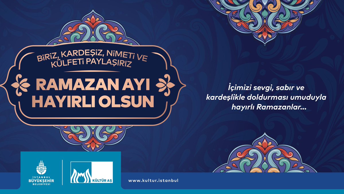 Biriz, kardeşiz, nimeti ve külfeti paylaşırız. 
Ramazan ayı hayırlı olsun.