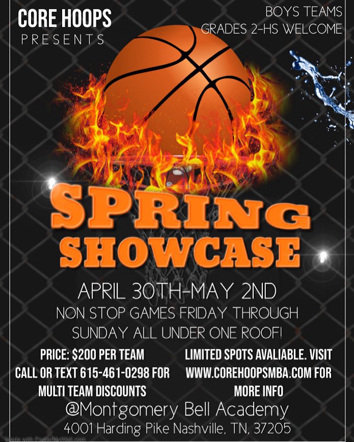 CoreHoops's tweet image. It&apos;s time to be part of something new! Sign up for CORE Hoops Inaugural Spring Showcase, every game under one roof. Every hoopers dream