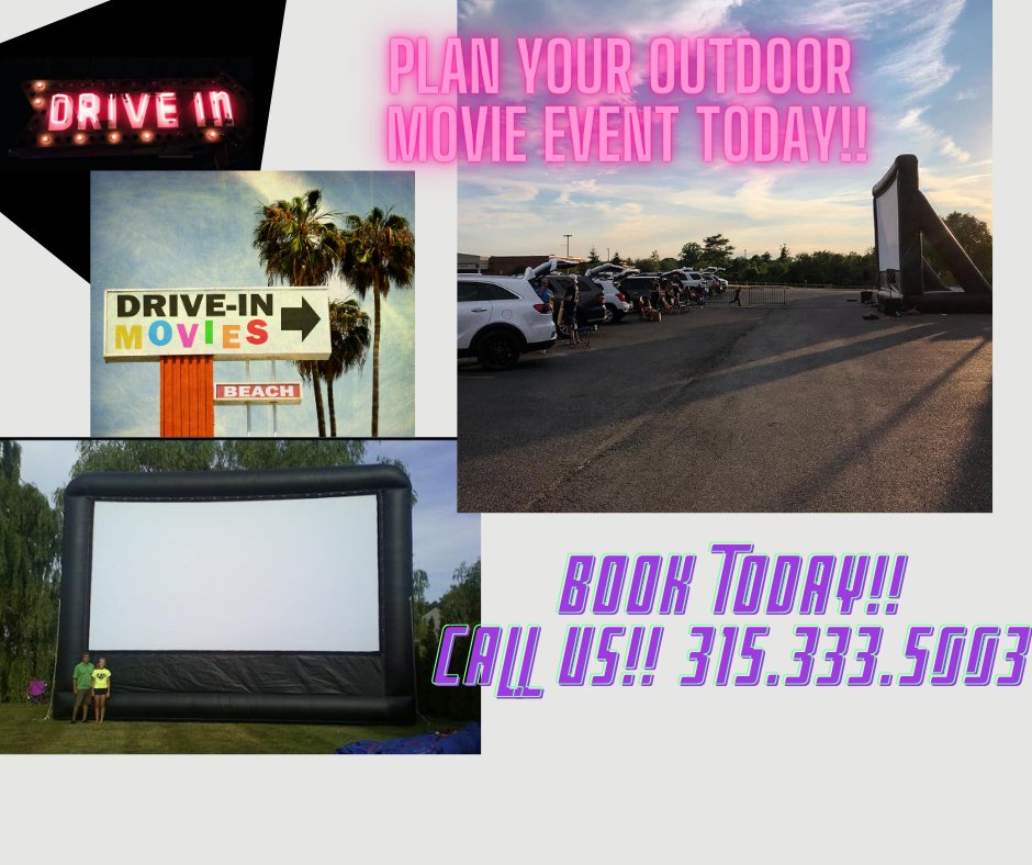 AdvInClimbing's tweet photo. RENT OUR OUTDOOR MOVIE 
BOOK TODAY 315.333.5003 https://t.co/8Hh5usUccG