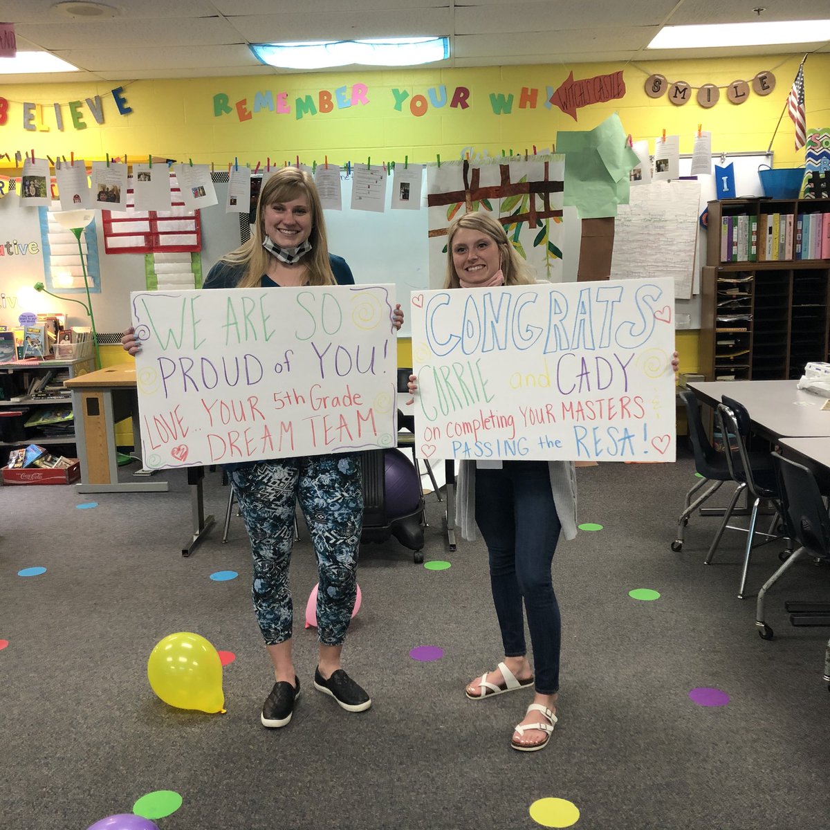 hrjberg's tweet photo. Congratulations to our sweet teammates!๐๐๐ #letscelebrate #youtworock #loveourteam #dfe #fifthgrade @MissBellDFE @Corrieanna_B https://t.co/REYnaEEUro