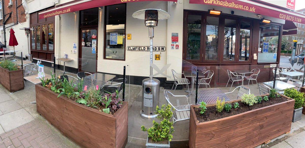 We reopen today from12th April in our outdoor areas only. 
Call us on 02086751188 to book a table or book a table online gurkhasbalham.co.uk