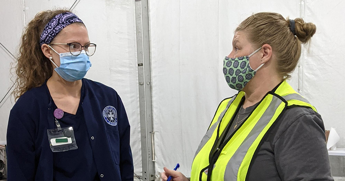 Senior BSN students at the #UIC Nursing Springfield campus volunteered Saturday morning to vaccinate people at the Sangamon County Department of Public Health