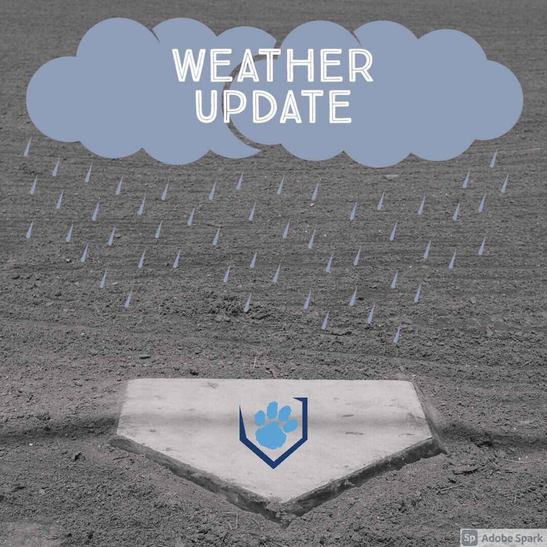 ⚠️ Tonight's games against St. Michael-Albertville have been canceled. Varsity will hit indoors at 4:15-5:45 p.m. JV, B and 9th grade teams have the evening off.
