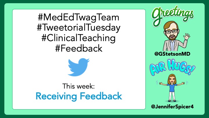 1/ Receiving feedback is HARD!It puts into tension two core human needs:- To grow & learn- To be accepted as we areToday’s  #TweetorialTuesday is going to provide tools to navigate this struggle.Thanks for joining the  @MedEdTwagTeam!