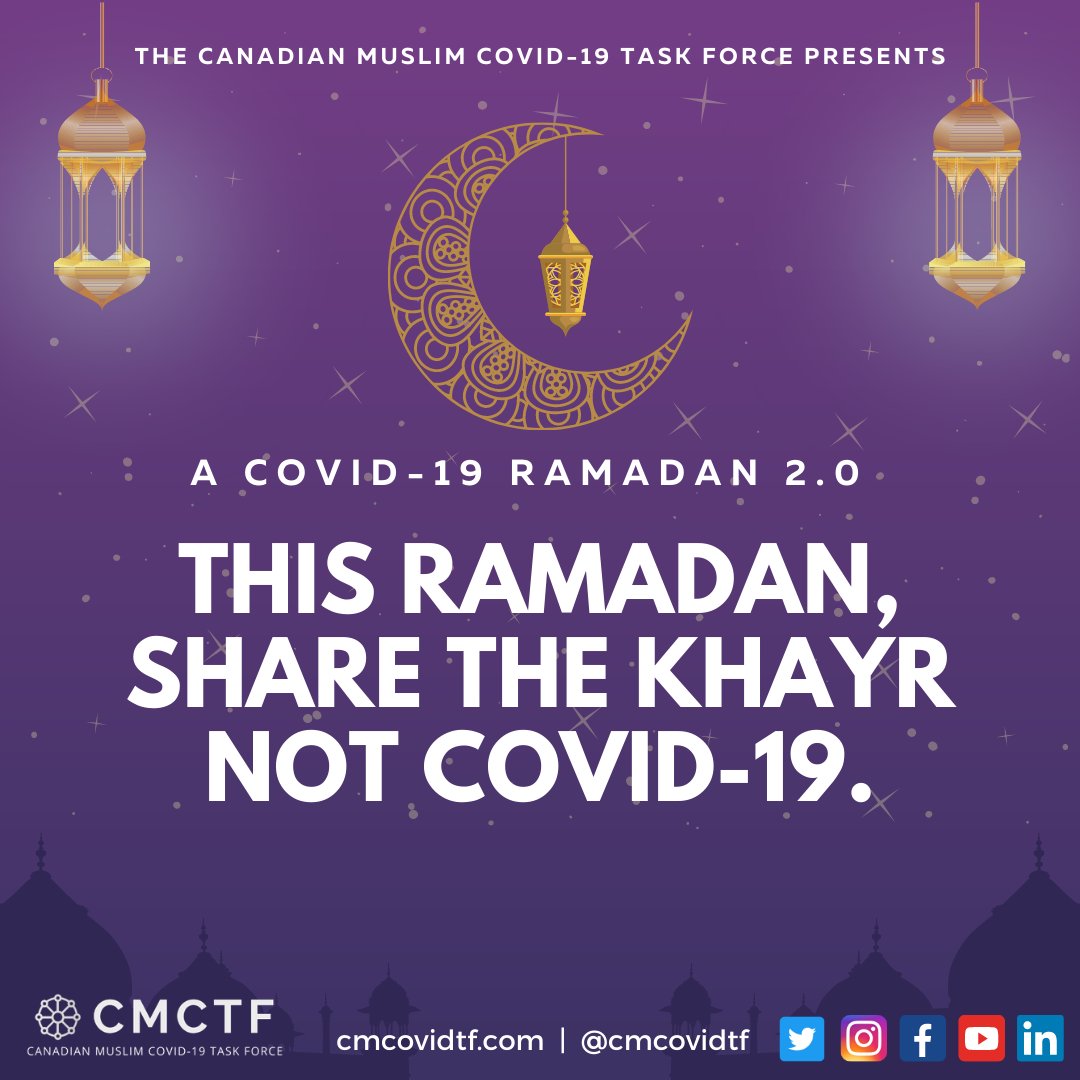  #RamadanMubarak   everyone!Check out this  on how we can all observe a blessed and  #SafeRamadan this year!To see our Ramadan 2021 guidelines, town hall, posters and infographics, please visit  http://cmcovidtf.com  #Ramadan2021  #Ramadan2021 [1/14]