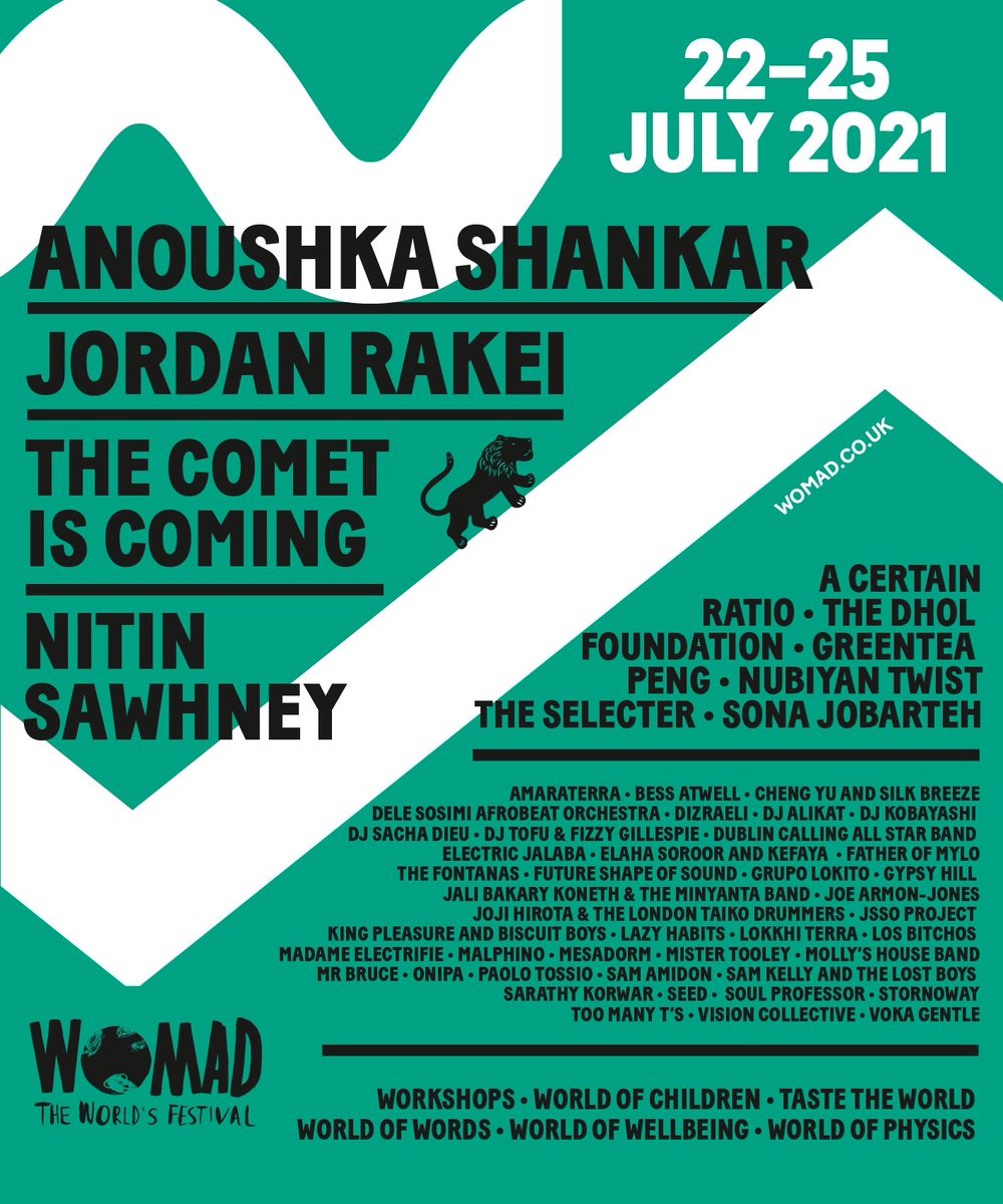 We’re really looking forward to playing at Womad again. Line up announced today ⁦@WOMADfestival⁩